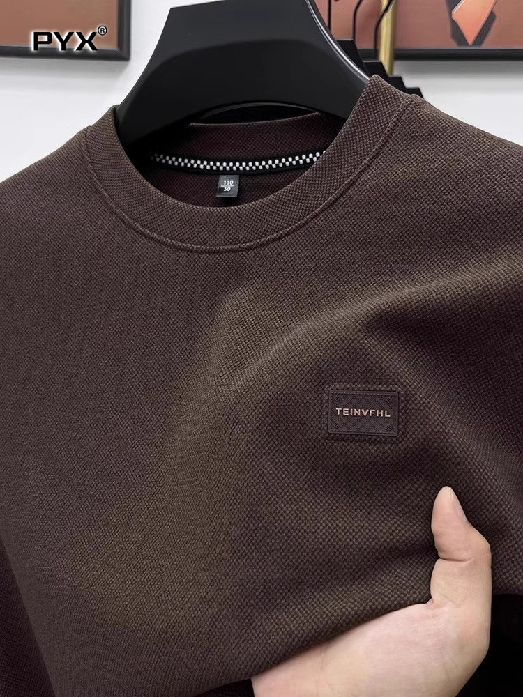 高端男士卫衣2025新款春秋冬季圆领长袖t恤磨毛保暖打底衫男款潮,男装,卫衣,淘宝优惠券,粉丝福利购,淘宝优惠卷