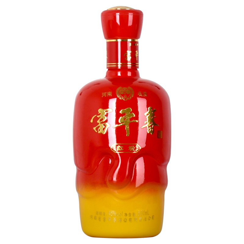 河南贾湖52度富平春红坛纯粮发酵浓香型白酒礼盒装500ml单瓶