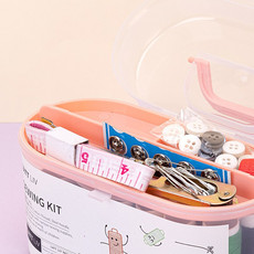 Принадлежности для шитья 生活无忧简美多功能针线盒家居收纳pp材质针线盒新旧包装混发绿色