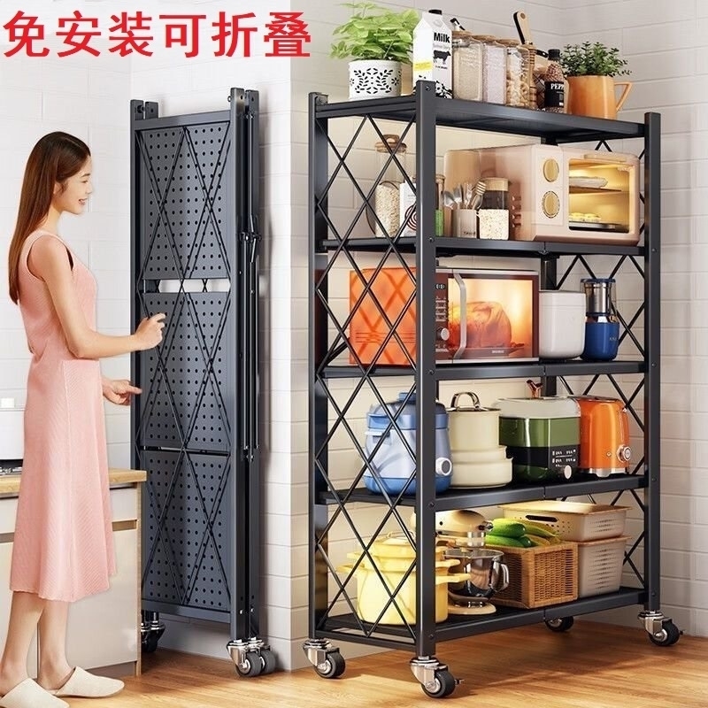 加厚小推车碳钢置物架厨房客厅落