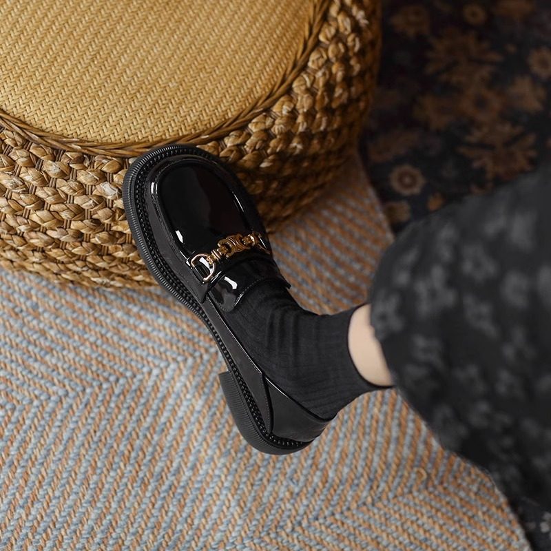 加码41-43女式乐福鞋2025春秋季新英伦风格多功能漆皮小皮鞋圆头,女鞋,乐福鞋（豆豆鞋）,淘宝优惠券,粉丝福利购,淘宝优惠卷