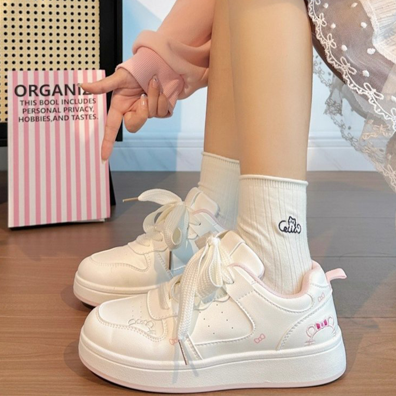女童板鞋2025春季新款小白鞋