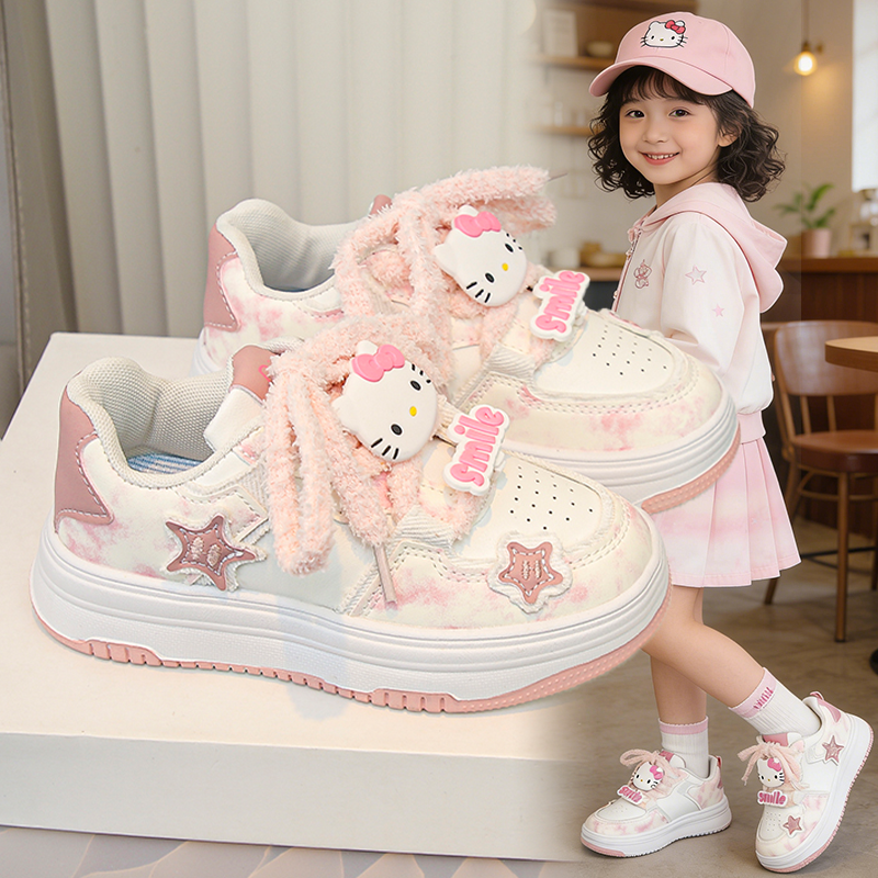 女童鞋子运动鞋春夏2026新款儿童软底kt猫潮酷大童女孩中大童板鞋,童鞋/婴儿鞋/亲子鞋,运动鞋,淘宝优惠券,粉丝福利购,淘宝优惠卷