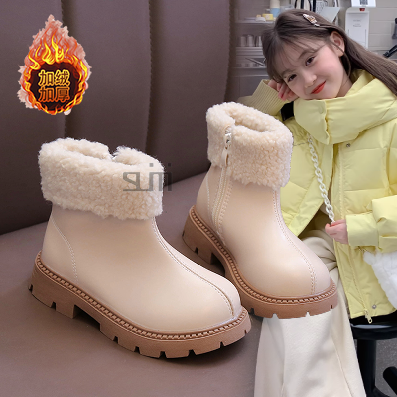 时尚女童保暖加绒短靴