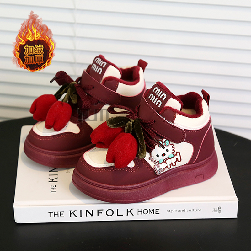 女童运动鞋软底保暖休闲鞋