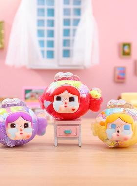 抖音新品锦鲤娃娃流沙系列盲盒桌面摆件装饰品创意潮玩手办