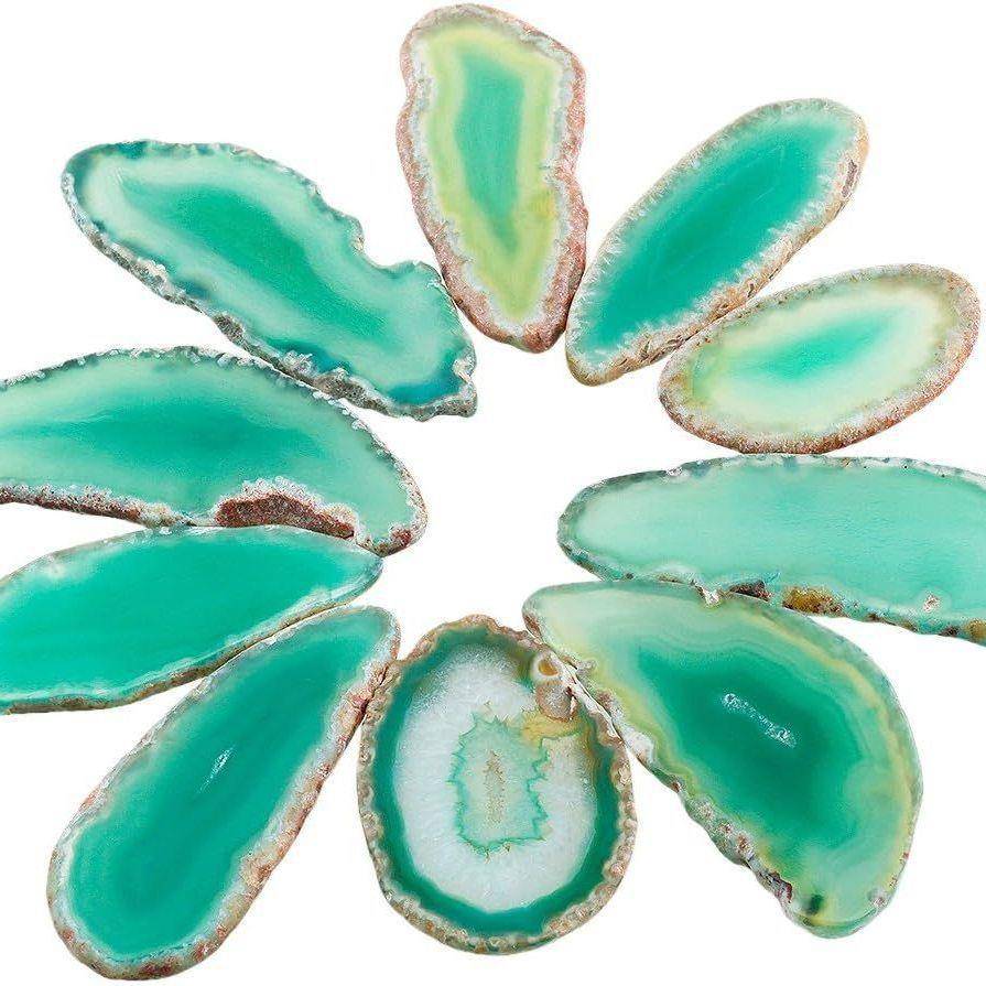 玛瑙切片玛瑙片风铃原石茶杯垫毛衣吊坠项链灯饰天然石多色紫水晶