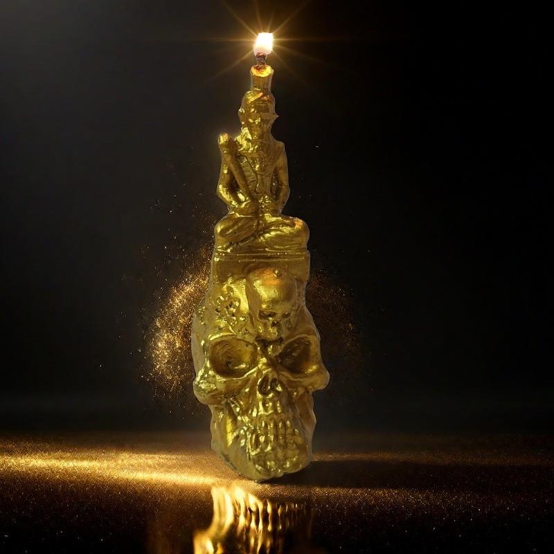 泰国工艺品手工蜡烛现货家居玄关装饰手工泰国蜡烛骷髅儒士