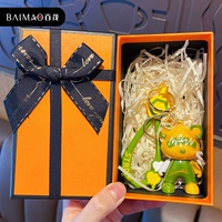 Неоновая зеленая оранжевая подарочная коробка