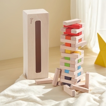 全实木儿童益智层层叠堆塔玩具叠叠乐积木亲子互动桌面游戏叠叠