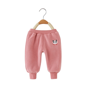 儿童裤子春秋冬季男童女童加绒加厚运动裤婴儿休闲裤保暖宝宝长裤