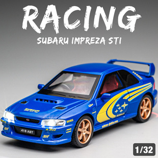 斯巴鲁翼豹拉力版合金赛车模型摆件仿真WRC拉力赛车儿童玩具车