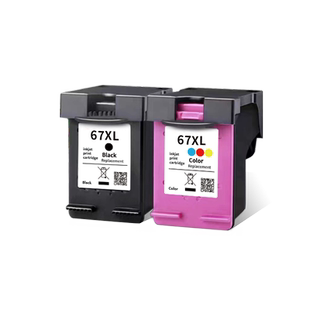 适用惠普67墨盒HP2700 2723 2330 6020 2320 2331 2332 6420打印机hp67XL黑彩可加墨6055 6452 6458墨水盒