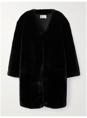 The Frankie Shop Matera 宽松款长毛绒大衣女轻便休闲户外舒适