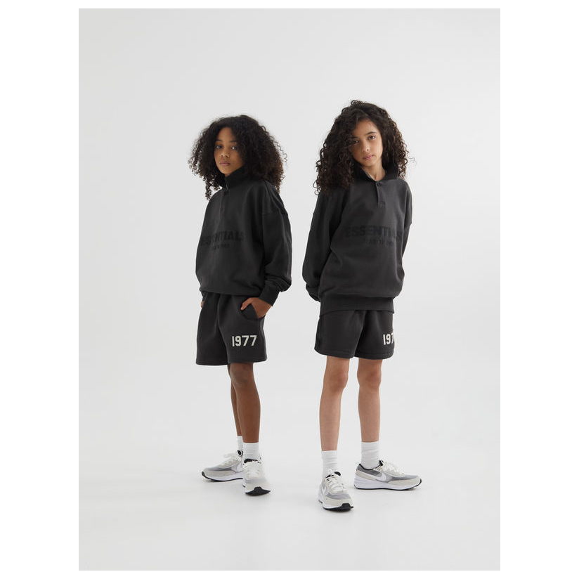 Essentials Logo-Flocked Jersey 棉软糯抽绳短裤童装男 女