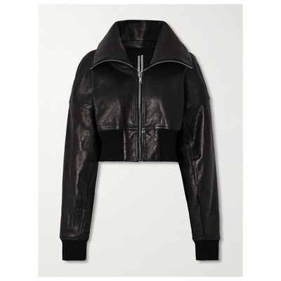 RICKOWENS 短款带里衬皮衣女夹克情侣上衣百搭短款外套ins小香