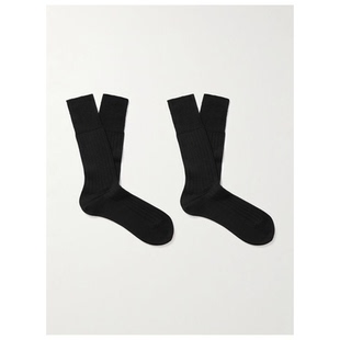 Finest 男长袜短袜健身袜潮人同款 罗纹 2件套 软糯袜子 FALKE