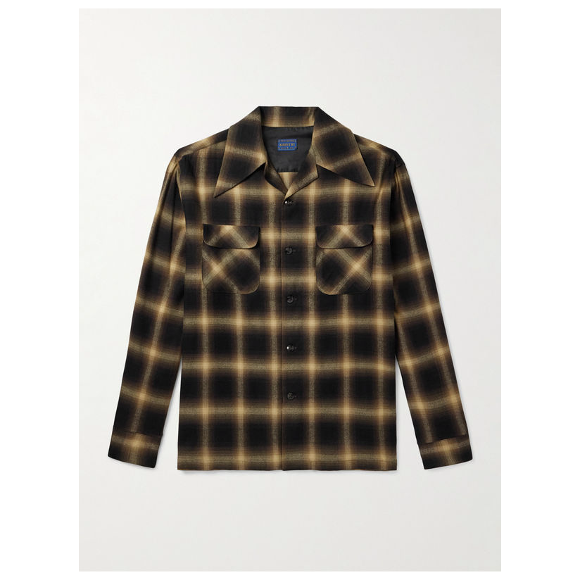 kapital Kountry Camp-Collar 格纹棉软糯法兰绒衬衫男经典户外