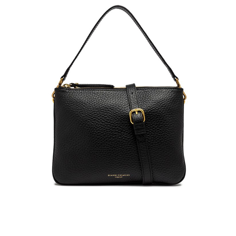 Gianni Chiarini Borsa a tracolla Frida nera a grana 皮革长