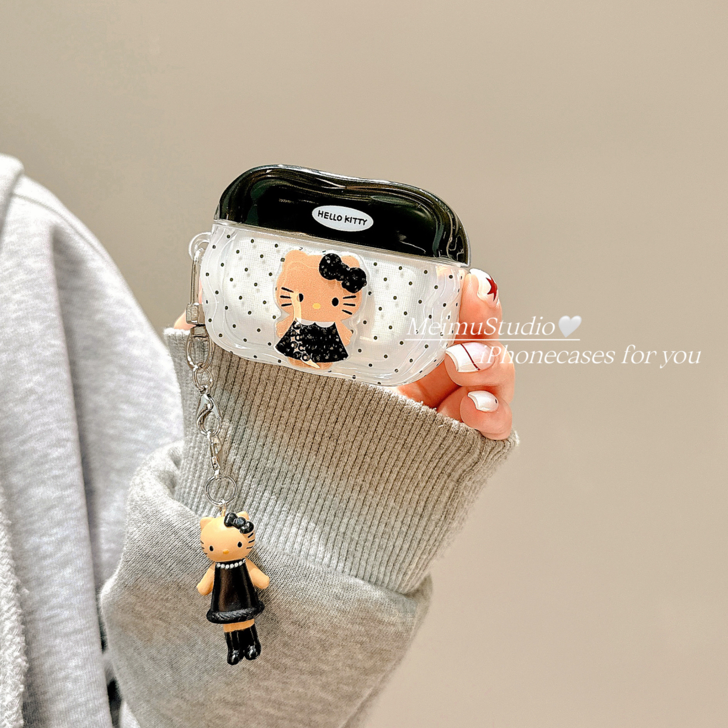 小香风波点KT猫适用苹果手机壳