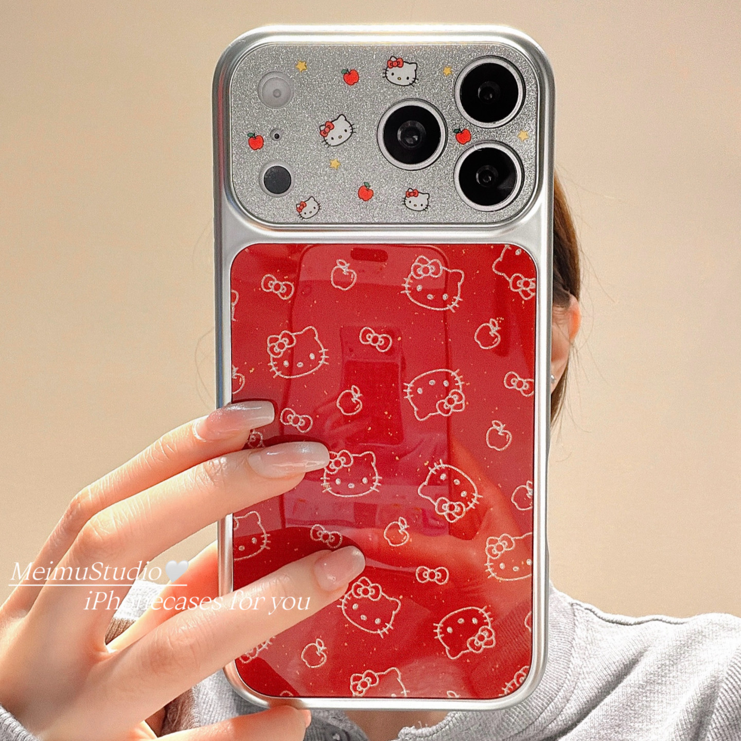 美牧新年喜庆红色线条猫咪适用苹果17pro手机壳iphone16promax新款15闪粉17大视窗14pm电镀15pro可爱16全包女,3C数码配件,手机保护套/壳,淘宝优惠券,粉丝福利购,淘宝优惠卷