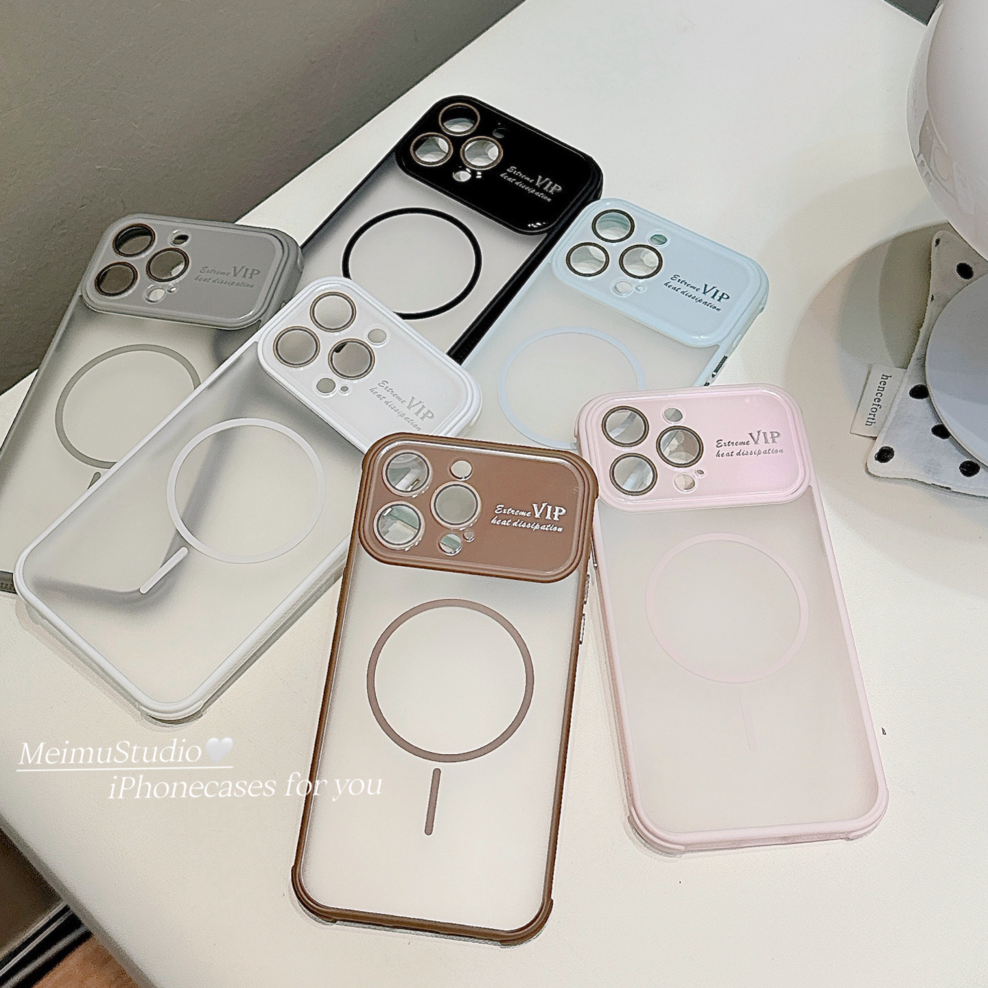 秒变17大视窗纯色适用苹果手机壳