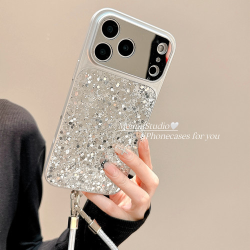 韩风ins亮片挂绳适用苹果手机壳