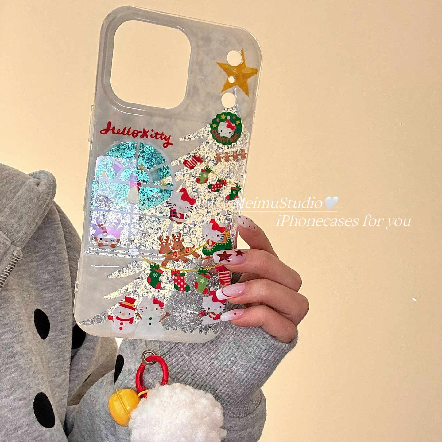 可爱KT猫圣诞树适用苹果手机壳