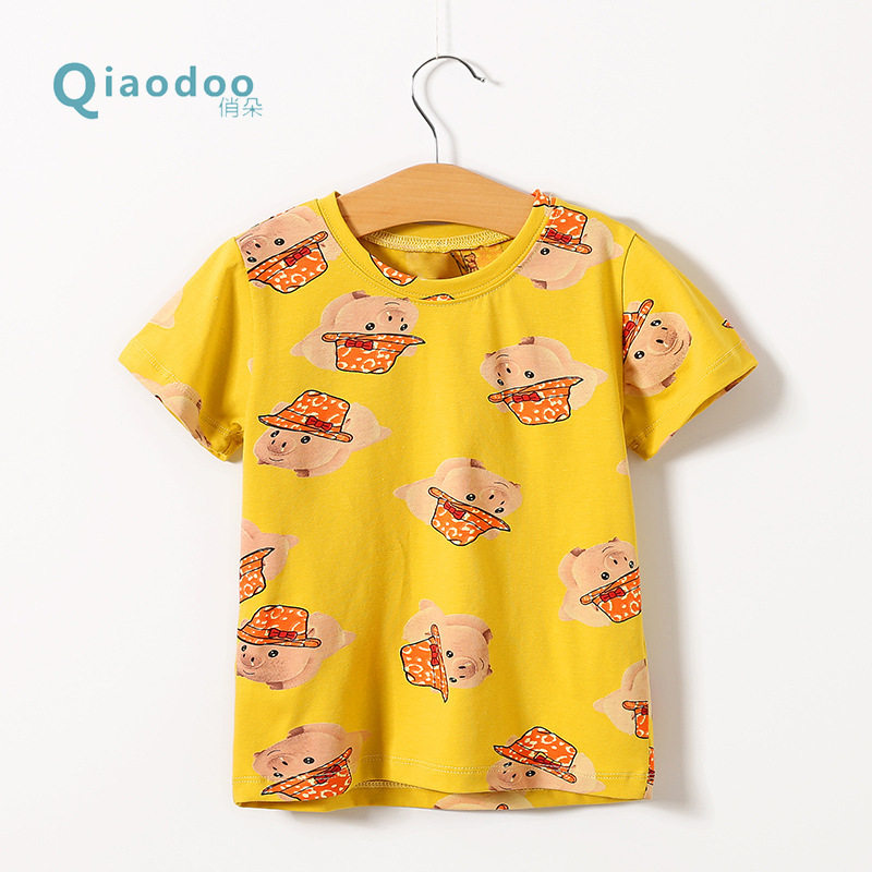 2019夏季新款婴幼童衣服 卡通猪宝宝短袖棉质上衣baby clothes|ruв категории Детская одежда, футболка - от Buy2taobao.com для оказания профессиональной услуги покупки агента Taobao