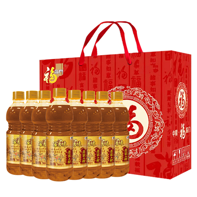 福临门家香味老家土榨菜籽油700ml*8礼盒装工会福利团购礼赠