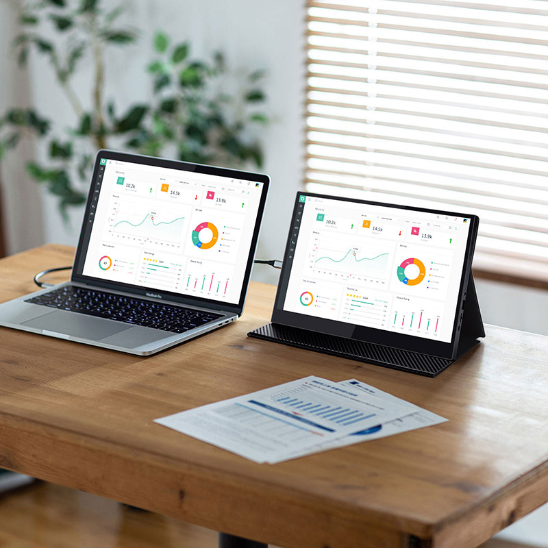 INTEHILL 13.3 인치 터치 휴대용 모니터 컴퓨터 분할 화면 PS5 휴대용 화면 스위치 외부 화면