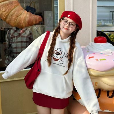 新款美式圆领卫衣女春秋冬爆款设计感宽松运动显瘦内搭上衣外套潮