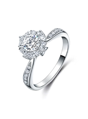 蒂芙星钻18K金铂金PT950培育钻石河南人工人造钻石灿若星辰钻戒