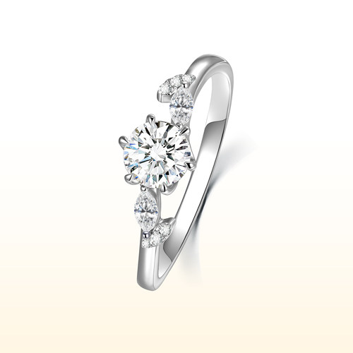 蒂芙星钻PT950培育钻石求婚戒