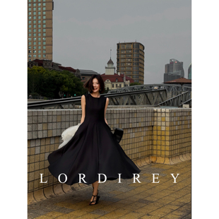 LORDIREY/【赫本】黑色赫本无袖女时尚高级轻奢感女连衣裙裙子