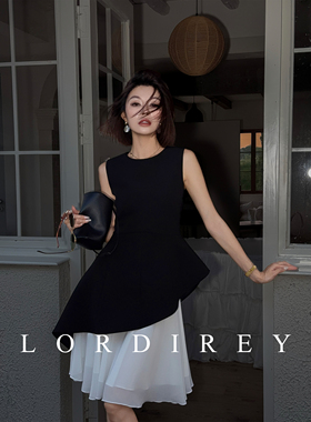 LORDIREY/【黑夜】2026夏新款出片漂亮衣服无袖T恤背心不规则上衣