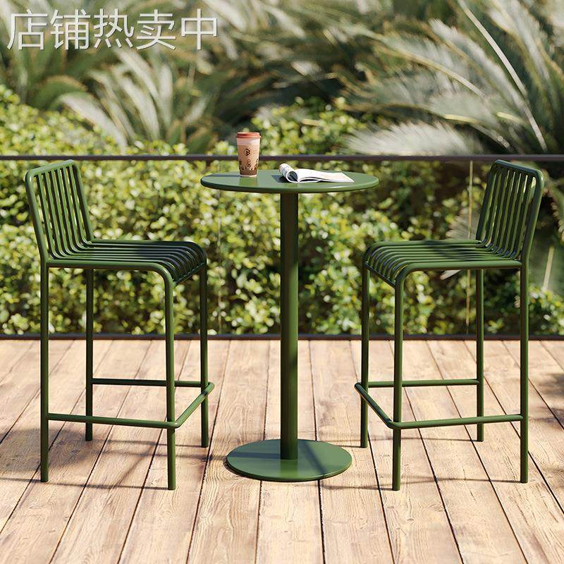 咖啡椅子酒店花园园庭靠背椅啡厅咖啡厅脚凳户外吧台艺组合高脚庭