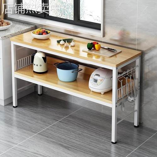 厨房置物架落地多层切菜桌微波炉收纳架子家用多功能小桌子工作台