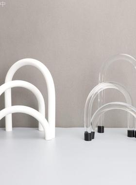 厂家欧式亚克力摆件样板房家居卧室书房客厅桌面玄关铁艺饰品