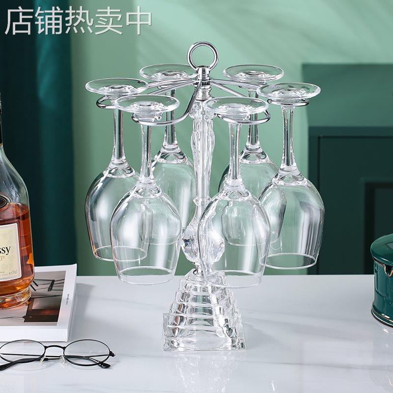 O&创意高脚杯架摆件 倒挂悬挂水晶红酒杯架子轻奢家用酒柜酒架展