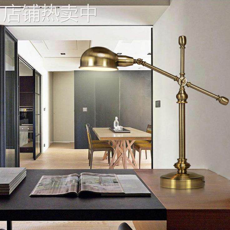 新款led护眼台灯美式铁艺折叠护眼台灯 学习阅读长臂护眼台灯