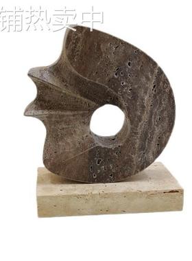 现代简约创意异形大理石摆件样板房售楼处桌面茶几电视柜软装饰品