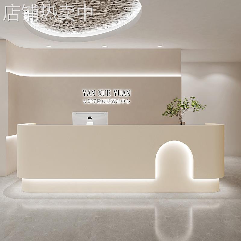 简约现代前台公司收银台服装店吧台美容院接待台办公桌咨询台