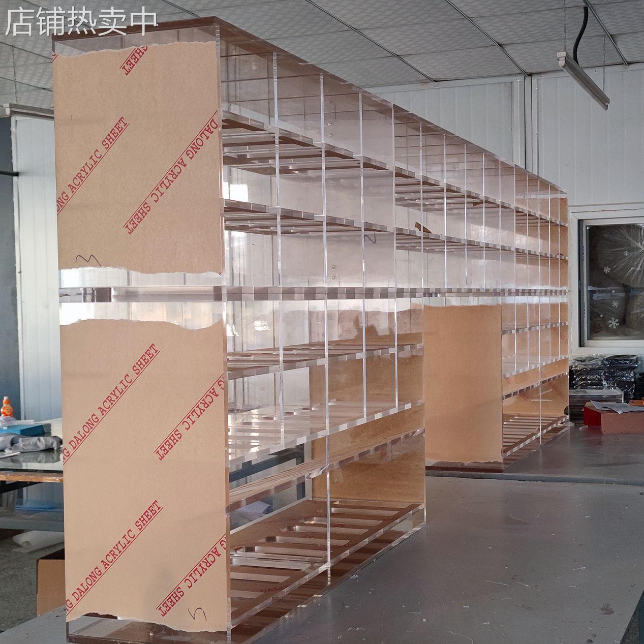 来图定制亚克力酒柜 高端透明落地红酒架 有机玻璃轻奢展示架厂家