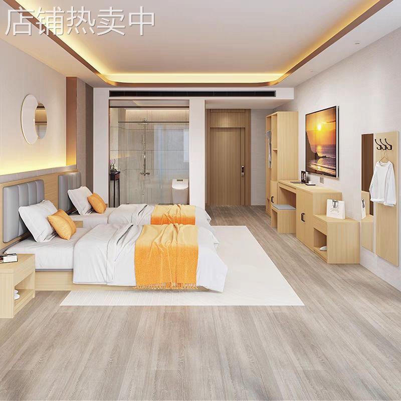 酒店专用床高端客房公寓民宿标间大床软包双人床箱全套宾馆床