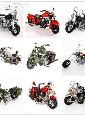 复古摩托车摆件创意家居客厅酒柜书架电视柜装饰品玄关桌面工艺品