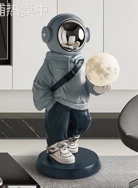 贝汉美创意宇航员轻奢客厅摆件大型落地太空人家居装饰品