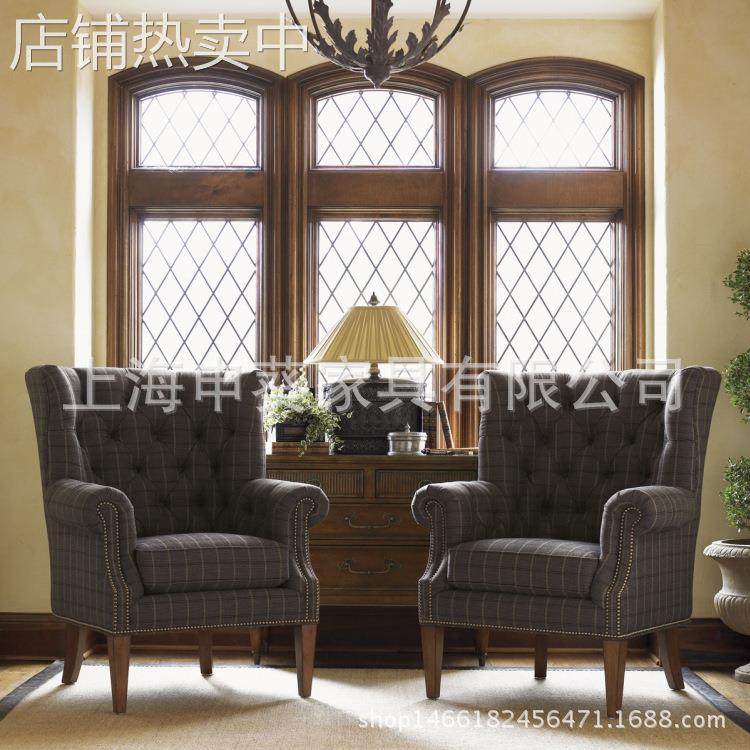 美式亚麻布沙发进口条纹亚麻布软包单人休闲椅,家居饰品,其他工艺饰品,淘宝优惠券,粉丝福利购,淘宝优惠卷
