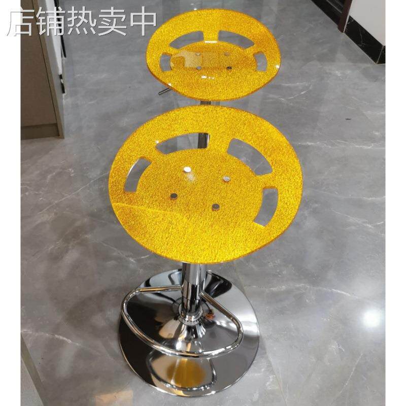 时尚简约亚克力酒吧椅柜台家用旋转升降前台椅手机店营业高脚凳.
