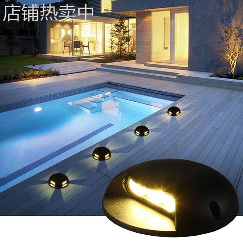 led步道灯免开孔草坪花园灯户外防水侧面发光过道地埋灯酒店壁灯